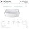 Aqua Eden Alcove Bathtubs, 60 L, 35 W, White, Acrylic VTDR603022R - alternate 2